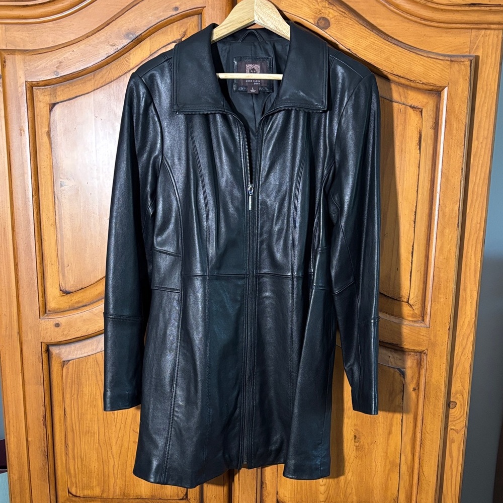 Women's Anne Klein Black Leather Jacket